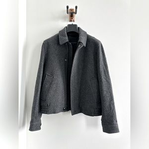 Banana Republic - Gray Herringbone Italian Melton Jacket
